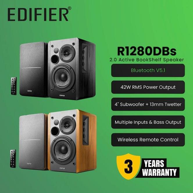 Edifier R1280Db R1280Dbs R1280 Dbs R 1280 Powered Bluetooth Bookshelf Speakers
