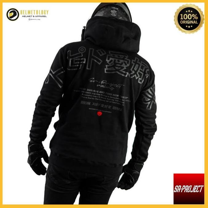 Sr Project Speed Black Enthusiast Japan Art Edition Hoodie Casual Jaket Motor