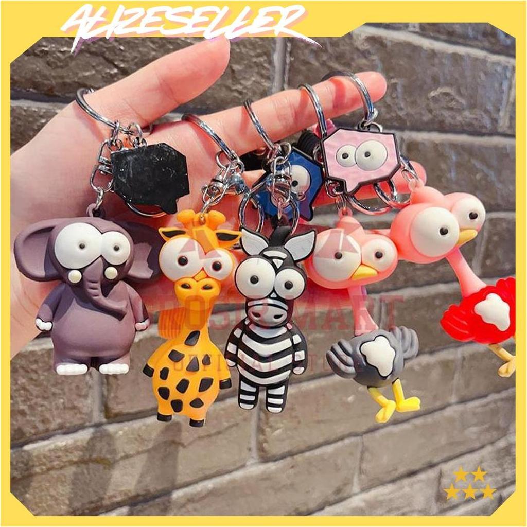 Gantungan Kunci Jerapah Zebra Singa Silikon Besar / Ganci Jerapah Zebra Singa / Ganci Jerapah / Gant