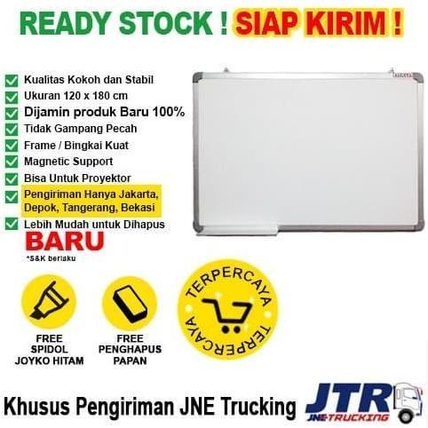 Whiteboard / Papan Tulis Magnetic SAKANA 120x180 cm ( Single Face )