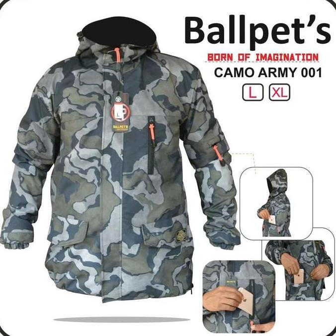 Jaket Coach Ballpet's Camo Army
