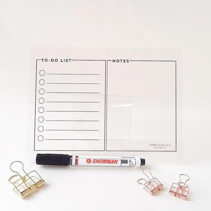 Desk Planner by TROUVAILLE STUDIO / Planner Agenda Meja Acrylic Akrilik Reusable