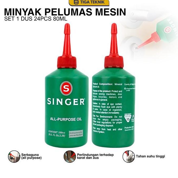 LORASTA Paket 1 DUS Minyak Singer Mesin Jahit 80cc Singer Pelumas Mesin Jahit