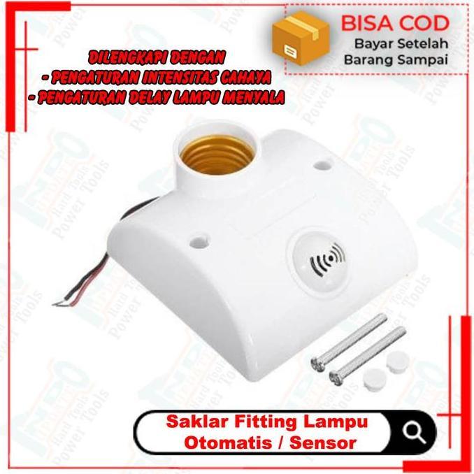 AHROKA FITTING LAMPU SENSOR GERAK - RUMAH LAMPU SENSOR GERAK - FITTING PLAFON