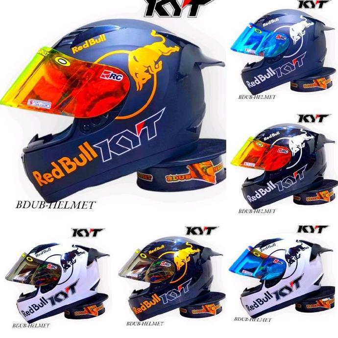 Helm full face KYT R10 Redbull paket ganteng original KYT NS