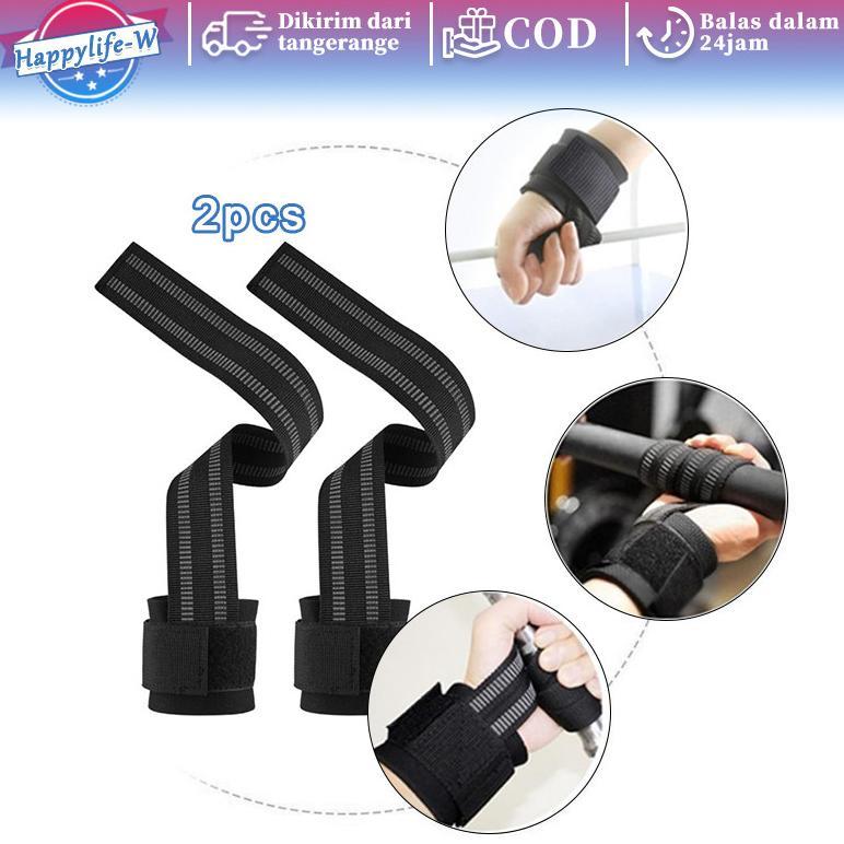 1 Pasang Strap Fitness Hand Strap Gym Strap Angkat Beban Gym Fitness Wirsthand Strap Hand Boomhand S