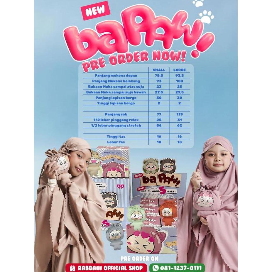 RABBANI - MUKENA ANAK BAPAW MUKENA nTRAVEL PREMIUM RABBANI