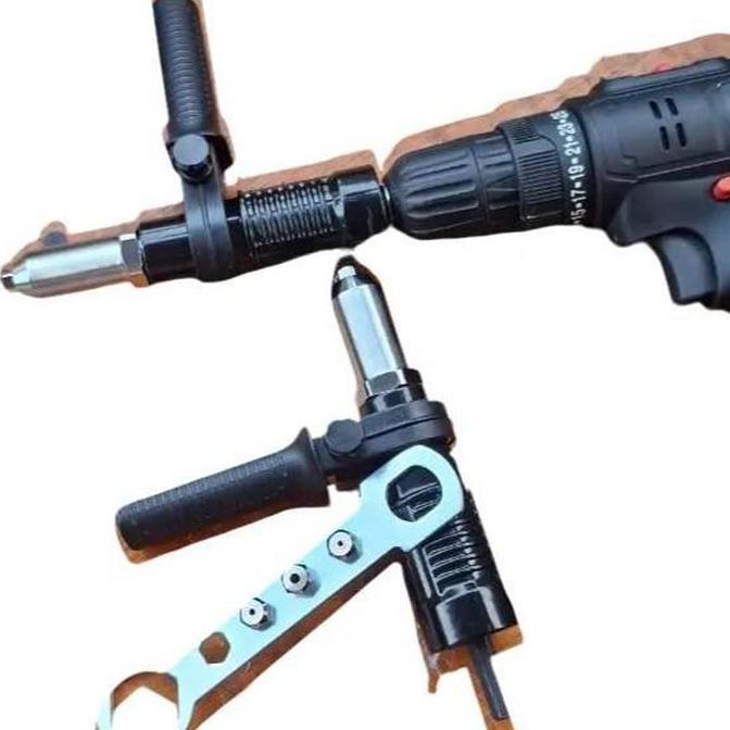 IYLBISC Konverter Bor Paku Rivet Adaptor 2.4-4.8 MM Elektrik Tang Ripet Besi Listrik