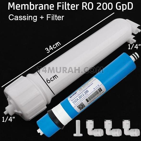 YOGSIXO Membrane filter air ro reverse osmosis RO 200 Gpd housing refill filter membrane