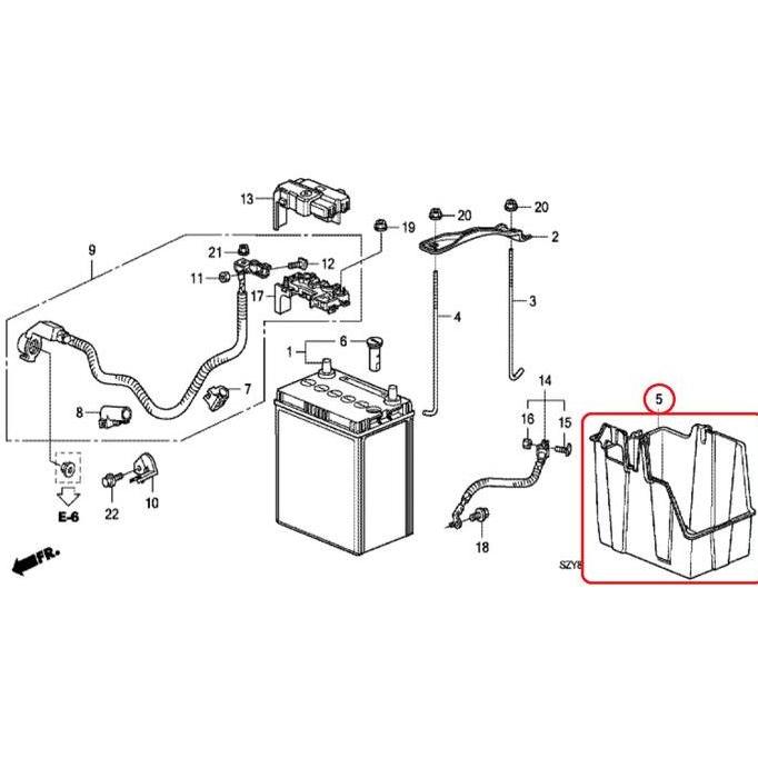 Box Tatakan Aki Honda FREED & JAZZ GE8 2008-2011 Original