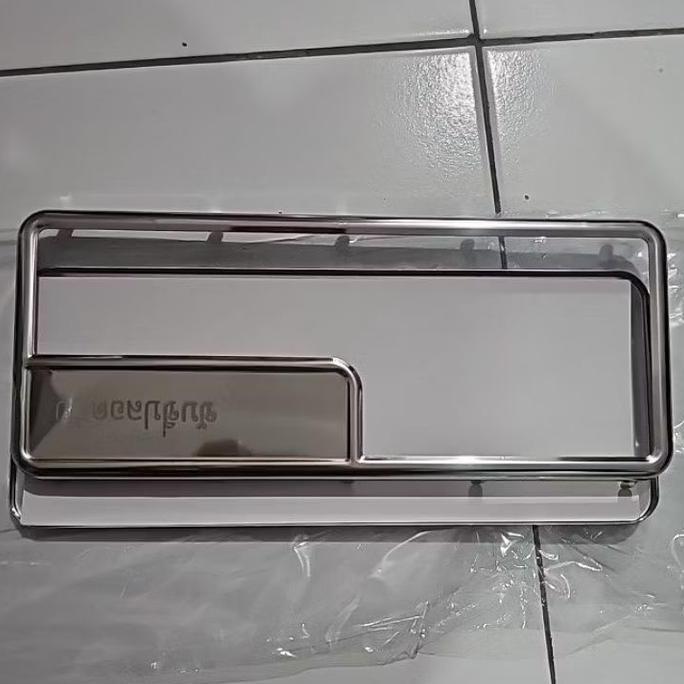 opalveroz - cover plat nomor motor / bingkai plat nomor motor bahan besi warna silver car motorcycle