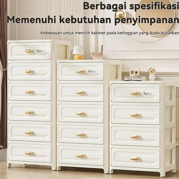 TERLARIS HOHome Storage Cabinet Lemari Plastik Loker laci berkualitas meja samping tempat tidur Plas