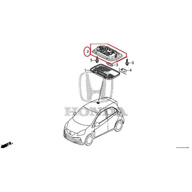 Lampu Plafon Honda BRIO 2017-2022 Original