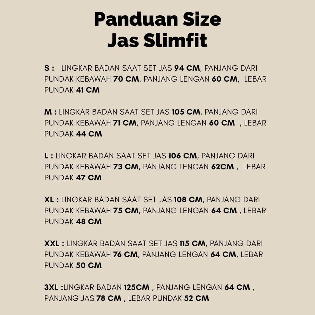 BIG PROMO JAS PRIA  / JAS PRIA FORMAL / JAS EXCLUSIVE / JAS KANTOR / JAS PRIA SLIMFIT / JAS KEKINIAN