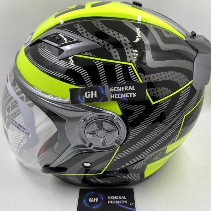 Helm Nhk Gladiator Black Yellow Motif Unity Glossy