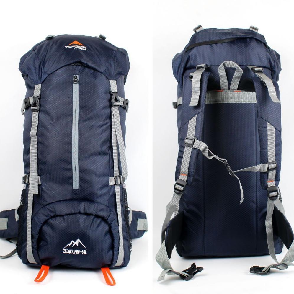 Premium Tas Ransel Gunung 60 Liter Poliester Kotak-Kotak