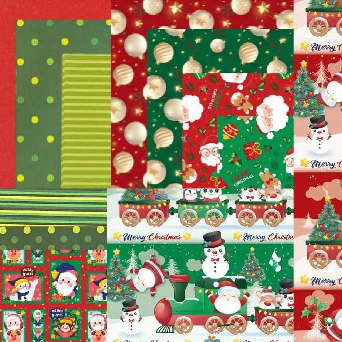 Kertas kado natal christmas wrapping paper sansan wawa