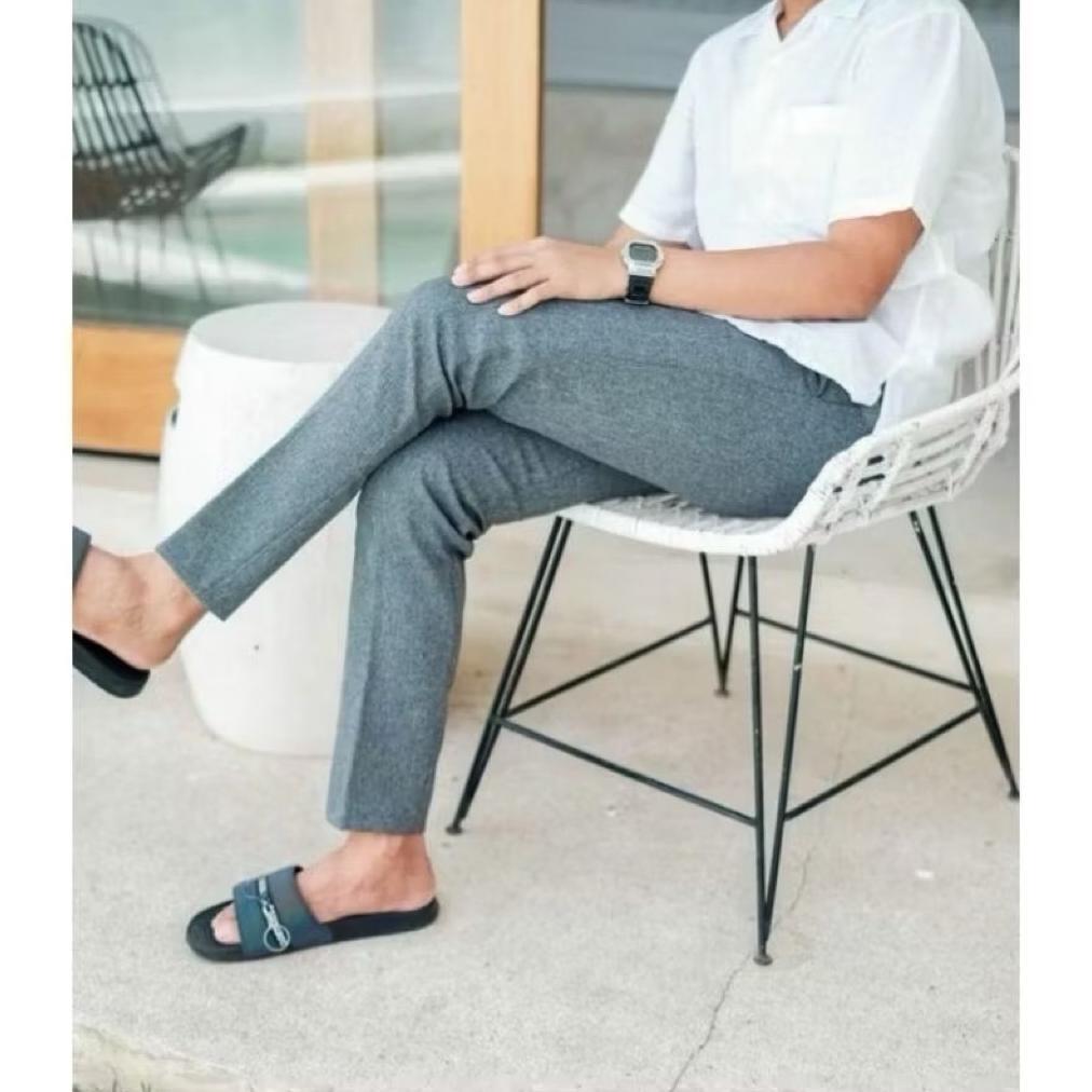 NEW DEALS ERJEE - Celana Kerja Kantor Formal Pria Slimfit Bahan Dasar Kain Woll Berkualitas Size 27 