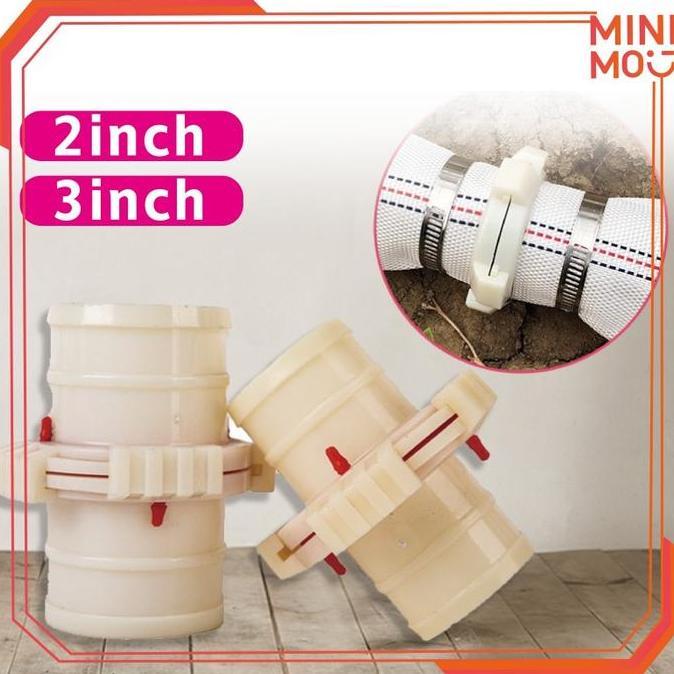 OVMIDEX Sambungan Selang Plastik Irigasi 2 Inch 3 Inch Tahan Air Fungsi Sambung Cepat untuk Pertania