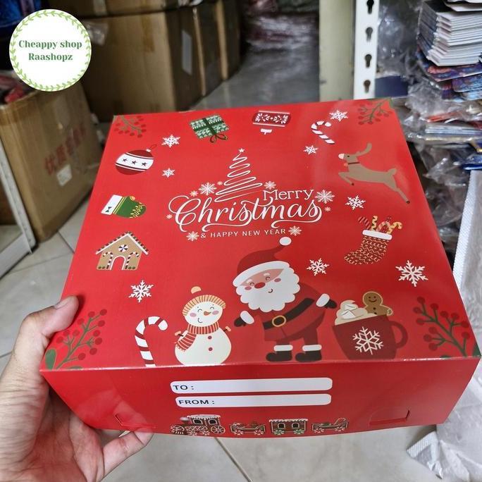 Box Natal 22x22 Dus Natal Box Kue Natal Box Bolu Kotak Hamper Natal