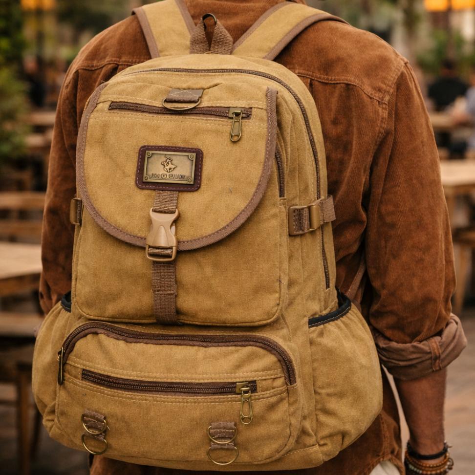 Disc Polo Power Tas Pria Ransel Canvas Import Tas Punggung Casul Pria Tas Kanvas Polo Ori Power Offi