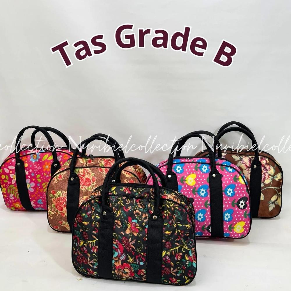 Grade Ori Tas Multifungsi Serbaguna Motif Bunga Oleh Oleh Haji Tas Souvenir Jinjing Barang Tote Bag