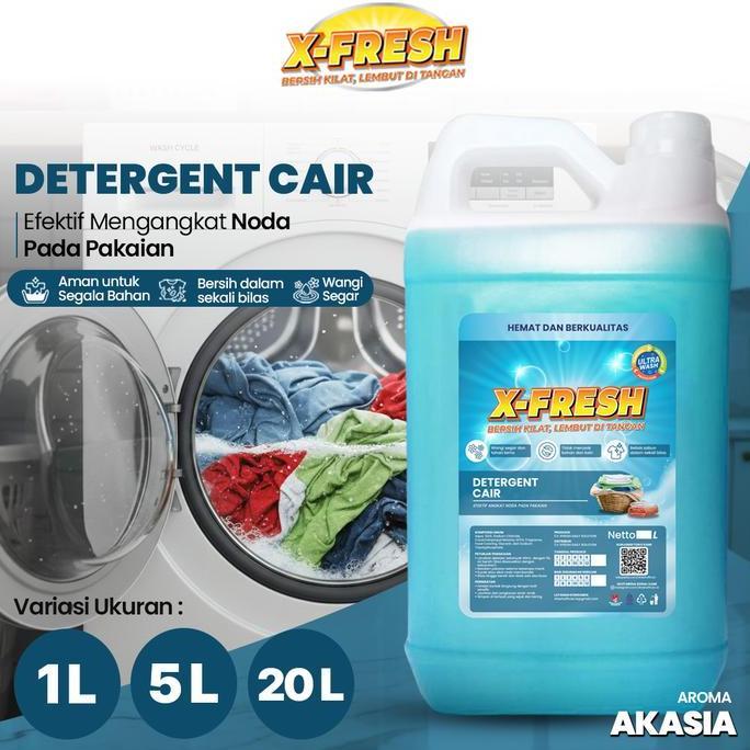 NANDINEKAYA - (KURIR OJOL) DETERJEN CAIR XFRESH 5L / LIQUID DETERGENT AROMA AKASIA