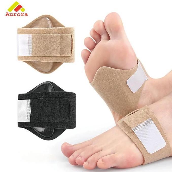 SASCALA Korektor Kaki Datar Insole Premium 2PCS Set Silikon Pendukung Puncak Kaki untuk Olahraga Ber
