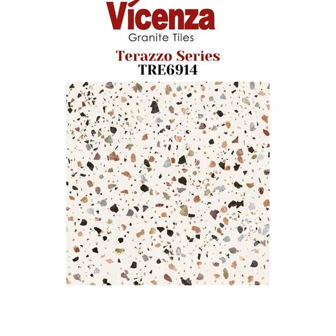 Keramik/Granit/Granite Tile Lantai Dinding Motif Teraso Krem 60x60 HT