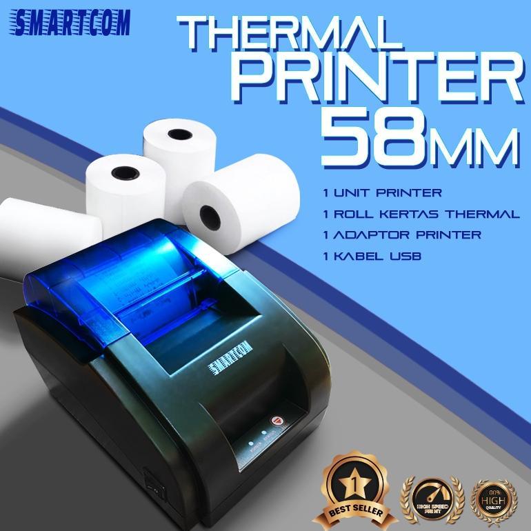 Mini Thermal Printer Bluetooth RPP02 58mm Support Mokapos Mitra Shopee PPOB Printer
