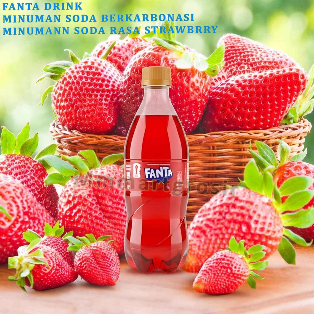 Fanta / Minuman Soda Berkarbonasi / Minuman Bersoda Rasa Stroberi / 250ml