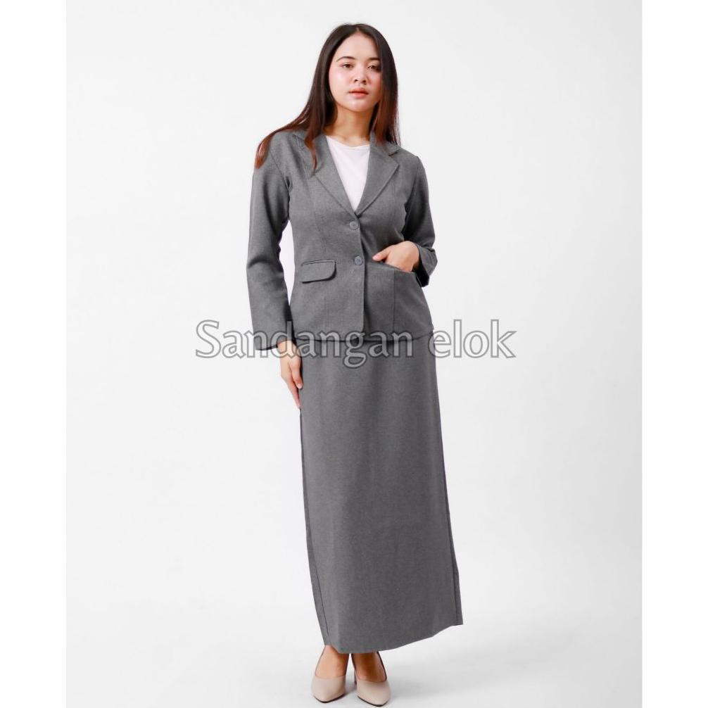 Diskon One Set Blazer Formal Wanita Dan Rok Span Panjang - Setelan Rok Dan Blazer Wanita - Setelan J