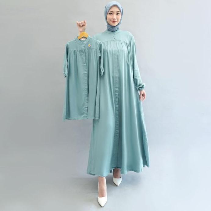 Wiriwiri Gamis couple ibu dan anak bahan rayon twill premium