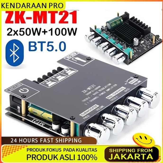ZK-TB21 / ZK-MT21 Audio Stereo Bass Power Amplifier Board Bluetooth 5.0 50Wx2+100W Amplifier Mini Bl
