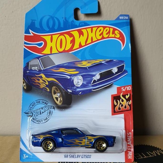 ORIGINAL HOTWHEELS 68 SHELBY GT 500 BLUE
