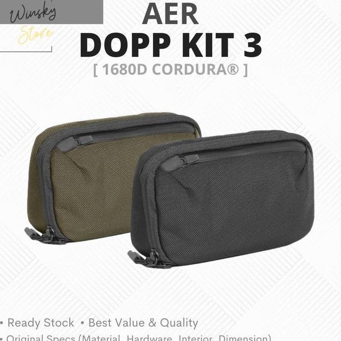 AER Dopp Kit 3 - 1680D Cordura Material Organizer Bag / Tas