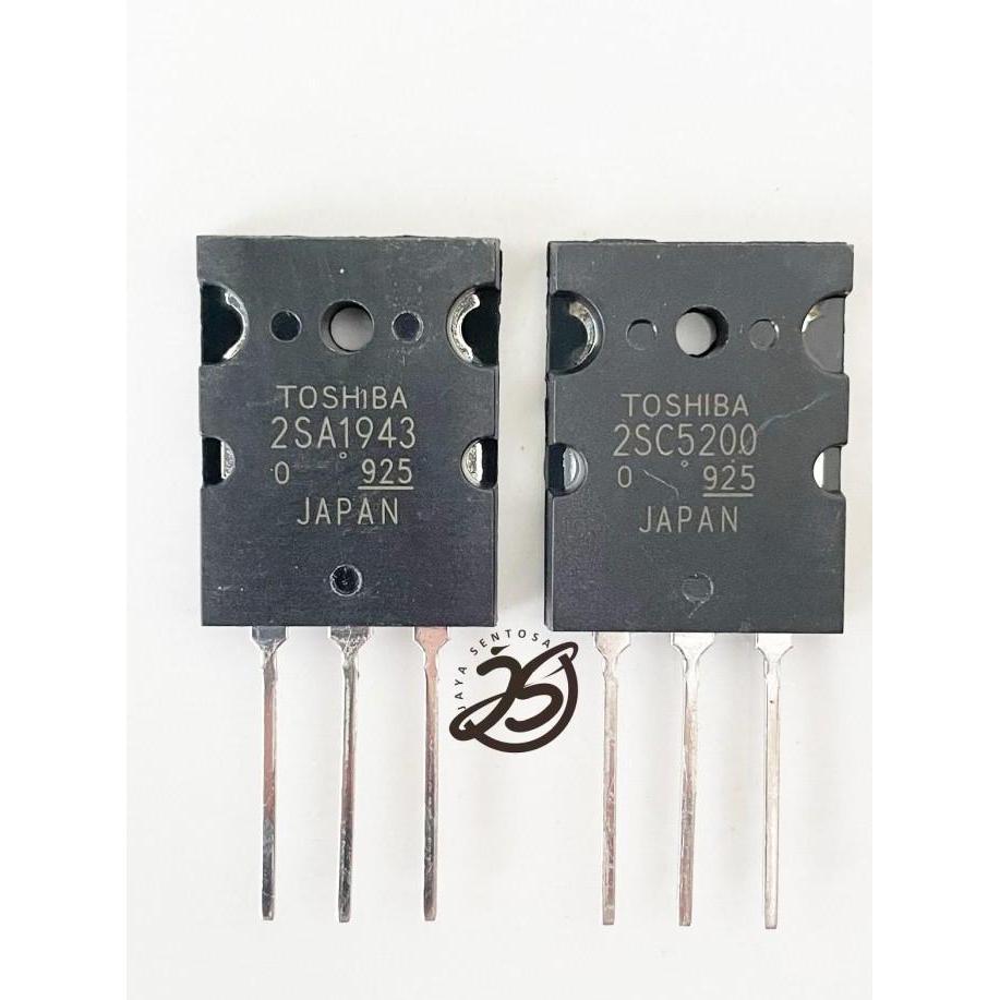 TERBARU - 10 SET A1943 C5200 MURAH 150W LOT 725 / 925 TOSHIBA KWALITAS BIASA 2SA1943 2SC5200 TRANSIT