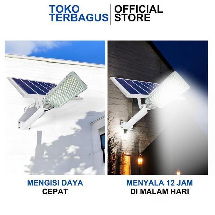 Lampu Solar Cell Panel Surya PJU Tenaga Matahari LED 500W SNI Hemat Putih Sensor