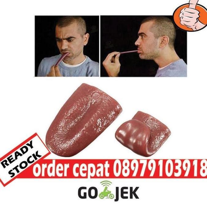 alat sulap lidah palsu lidah tusuk lidah mainan murah jakarta
