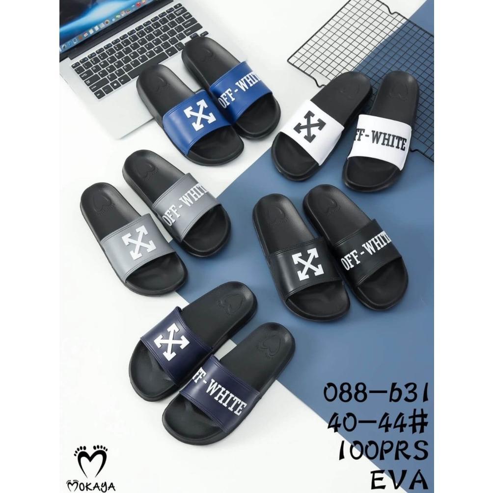 Promo Sandal Slop Wanita dan Sandal Slop Pris ( Unisex ) EVA Phylon Sporty Trendy X Off White Import