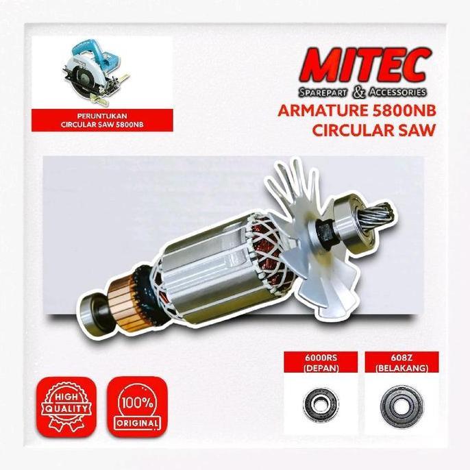 Murah Armature Mesin Circular Saw Makita 5800Nb Mitec Armature Angker Mesin Circular Saw 7 Inch 2600