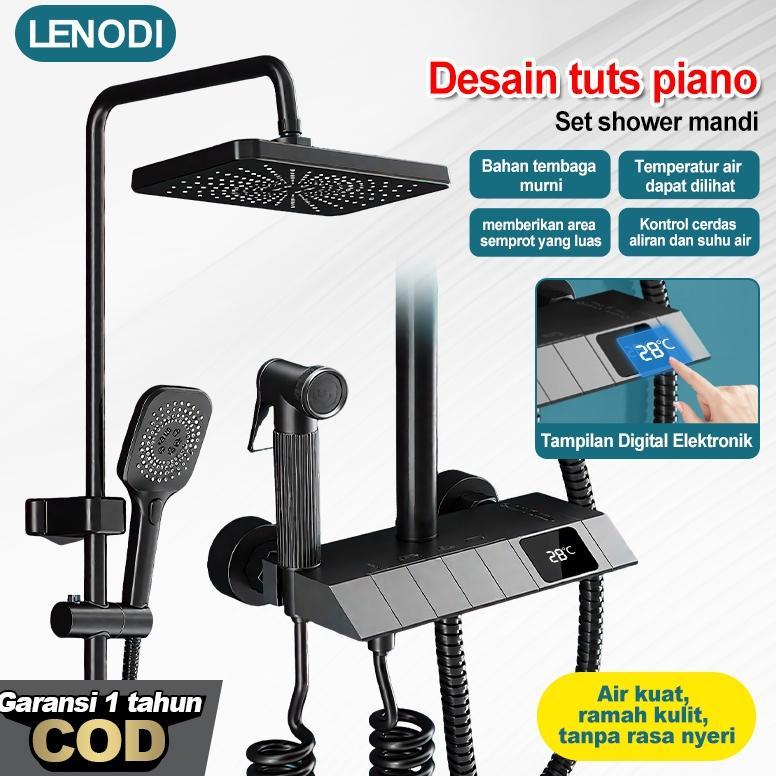 Lenodi  Shower Kamar Mandi Panas Dingin /  LED-Shower-Shower set/4 Fungsi Kran Panas Dingin/sower se