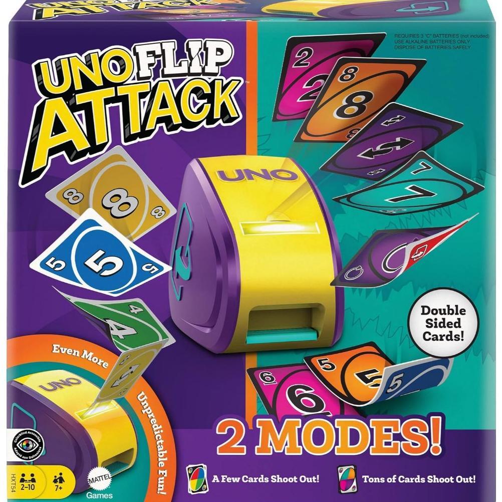 BEST SELLER Mattel Games UNO Flip Attack Card Game for Kids, Adults & Family Nights, Combines UNO