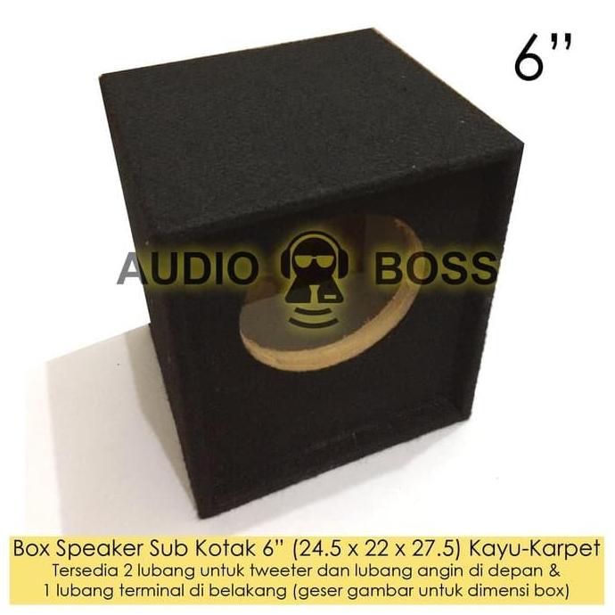 Ready Paket box Boks Speaker Salon sub kotak 6" 6 in lubang angin terminal