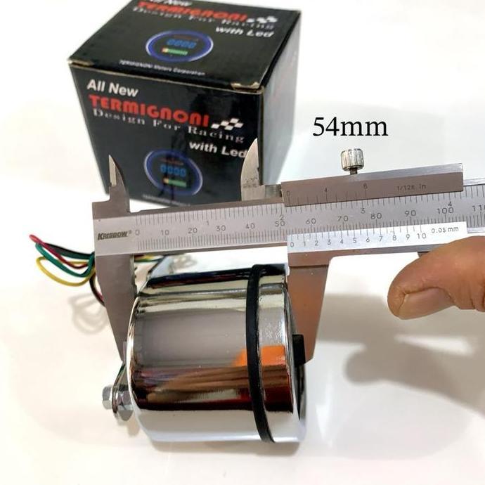 Rpm + Amper Bensin Digital Tachometer Racing plus Fuel meter 2 in 1 Universal Motor