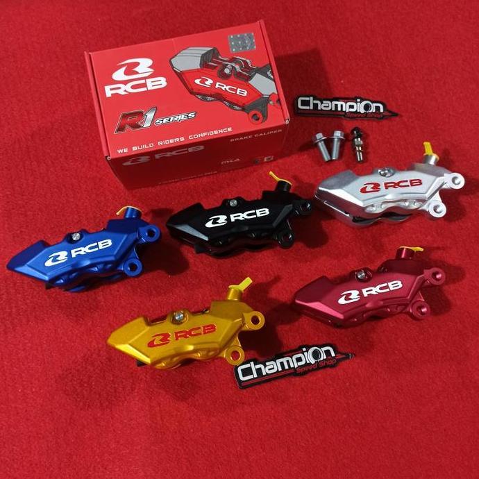 Kaliper Rem Depan Kanan RCB Racing Boy R1 Series 4 Piston P4 4P