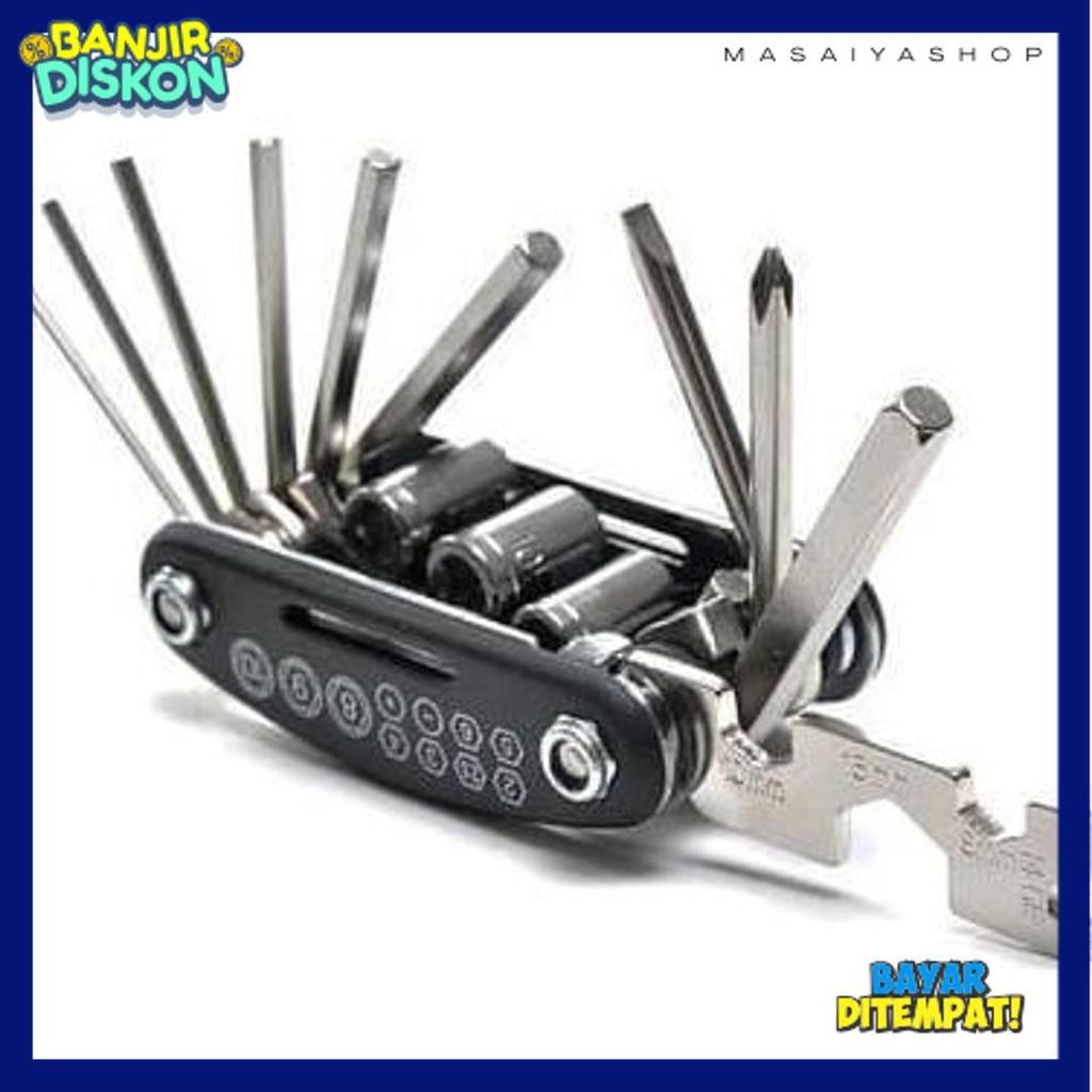 Sale Kunci Set Lipat Mini 16In1 Kunci Shock Obeng Multifungsi Kunci L Pas Sepeda Original