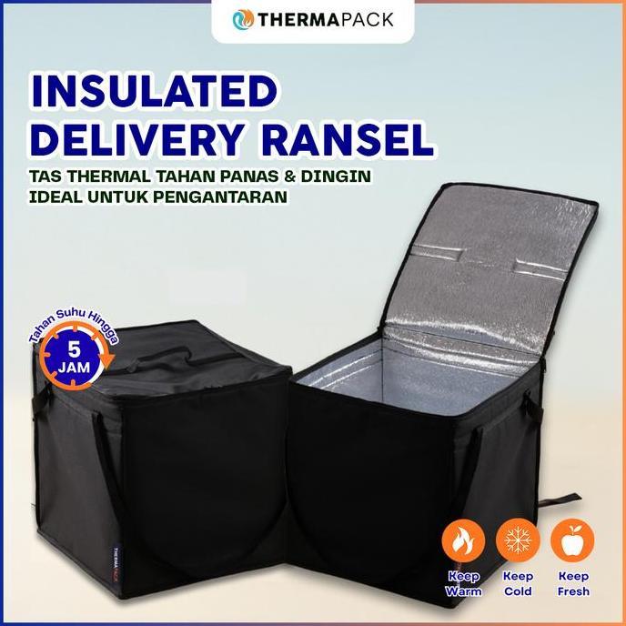 NEW THERMAPACK INSULATED RANSEL - THERMAL DELIVERY BACKPACK, COOLER BAG JUMBO, TAS KURIR MOTOR, TAS 