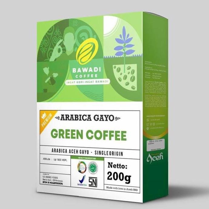 Green Coffee Arabica Gayo 200g - Kopi Hijau Aceh Gayo Arabica