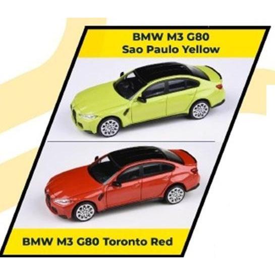 1/64 PARA64 BMW M3 G80 Sao Paulo Yellow Toronto Red Diecast Mobil